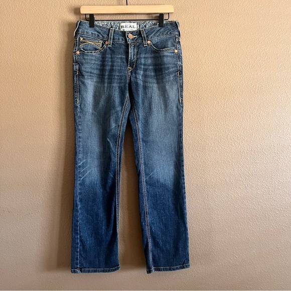 Ariat Denim - Ariat R.E.A.L. Blue Denim Straight Leg Mid-Rise Jeans Size 29S